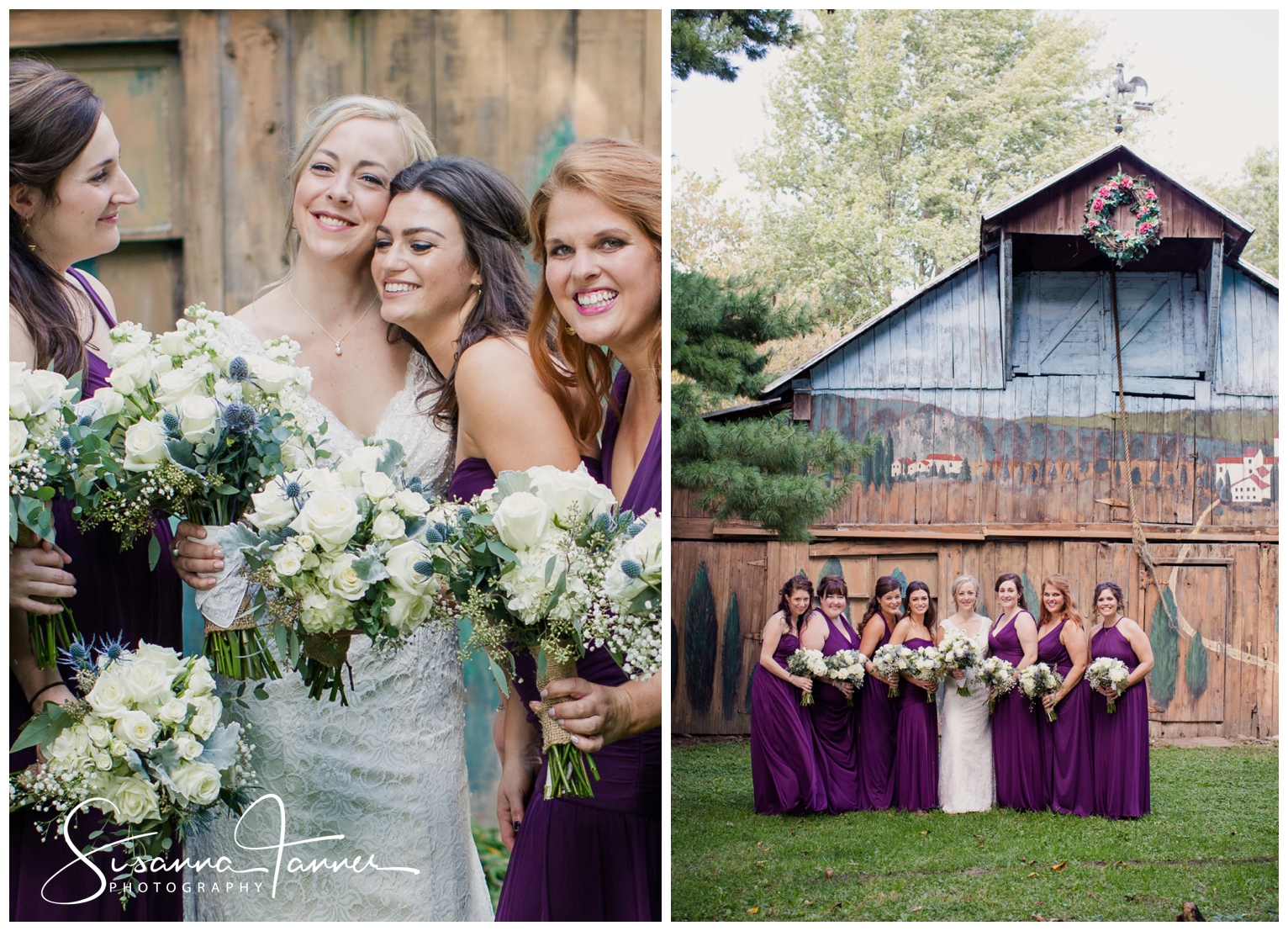 Indianapolis Outdoor Wedding, bride and bridesmaids smiling and being affectionate