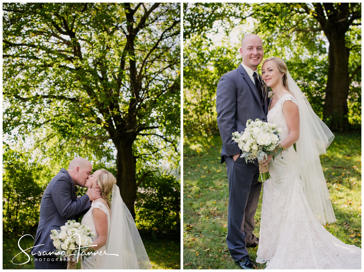 Indianapolis Outdoor Wedding, bride and groom portraits