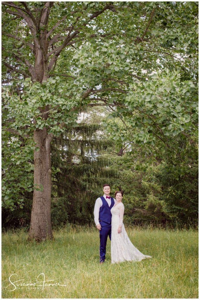Cope Environmental Wedding Photography, Richmond Indiana, couple portrait under a tree