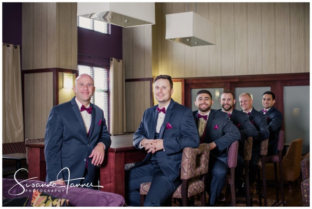 Cope Environmental Wedding Photography, Richmond Indiana, groomsmen and groom portrait