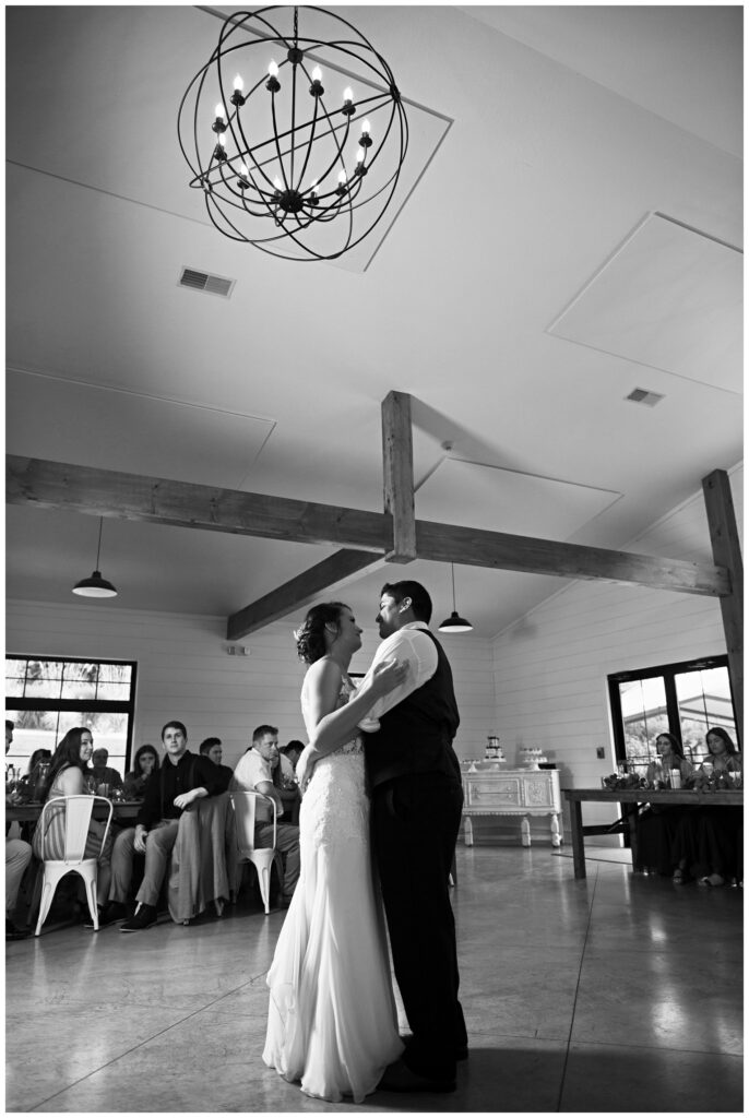 bride and groom dance at The Wilds Wedding Venue, Bloomington, Indiana 
