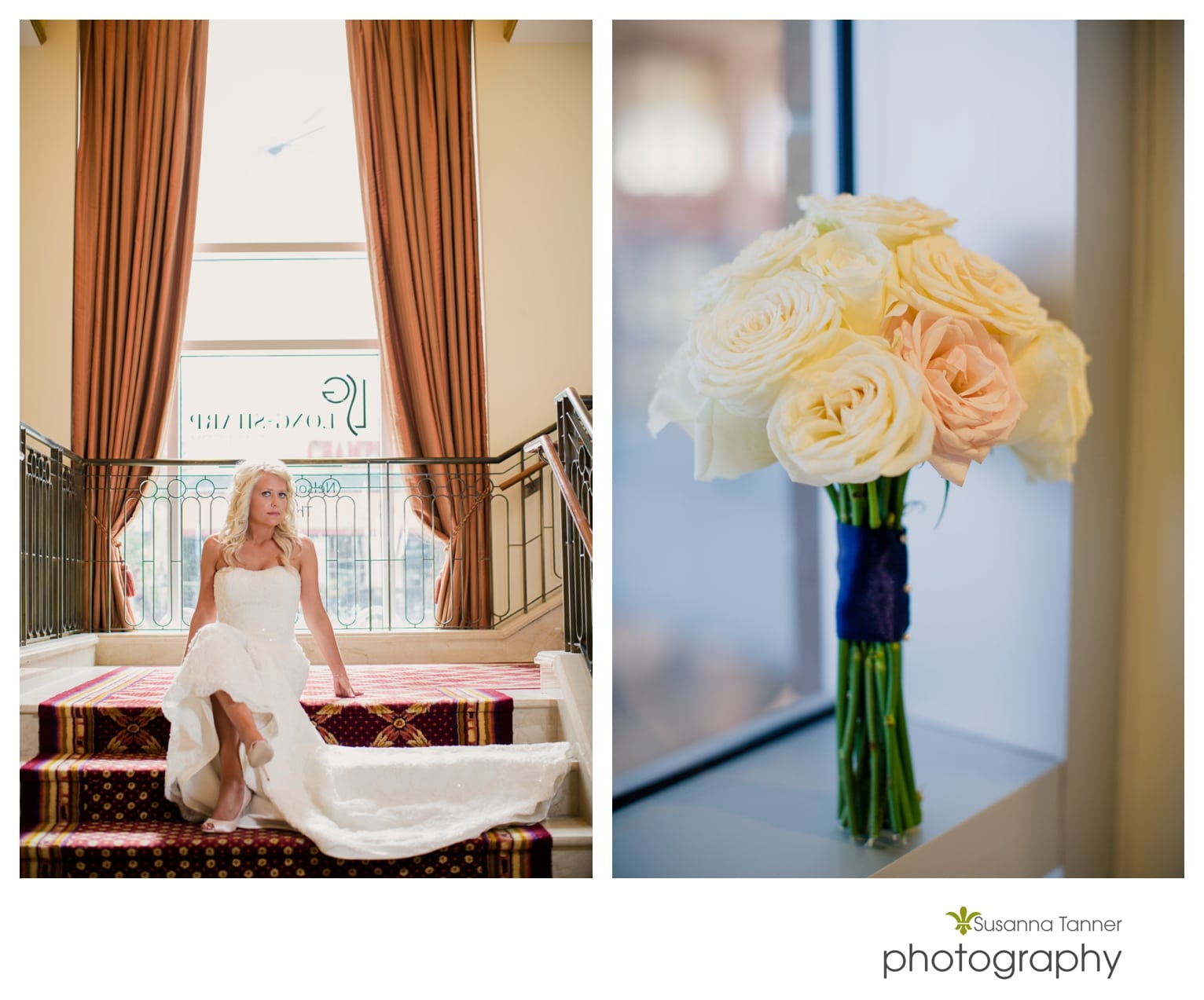 Indiana State Museum wedding photography, bridal portrait at Conrad Hotel