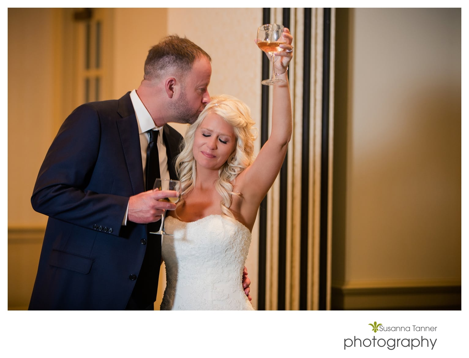 Indiana State Museum wedding photography, emotional bride during toasts
